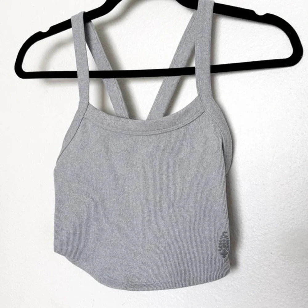 Free People FP Movement All Clear Solid Cami Heather Grey XS/S